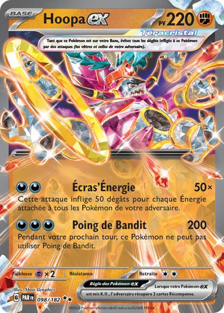 Carte Pokémon Hoopa EX 098/182 PAR Faille Paradoxe EV04 Neuf FR LorenZone