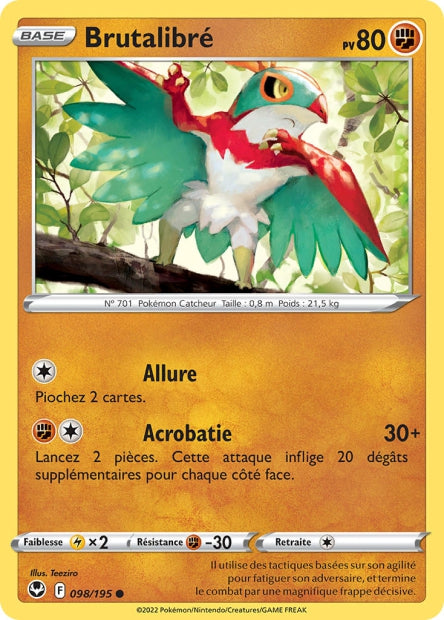 Carte Pokémon Brutalibré 098/195 SIT Tempete Argentee EB12 Neuf FR LorenZone