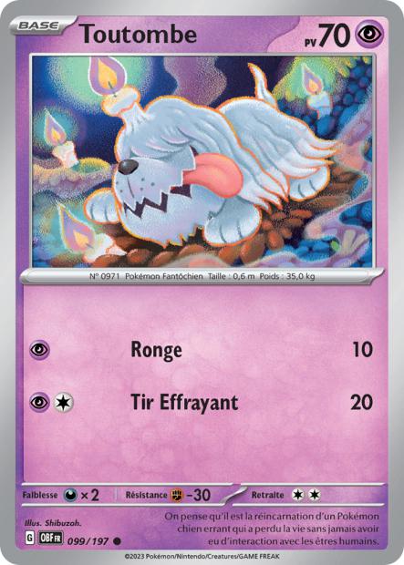 Carte Pokémon Toutombe 099/197 Flammes Obsidiennes OBF EV03 Neuf FR LorenZone