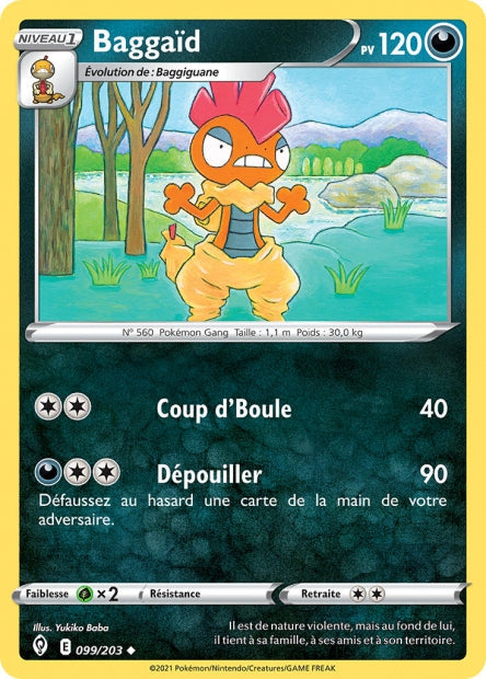Carte Pokémon Baggaïd 099/203 EVS Évolution Céleste EB07 Neuf FR LorenZone