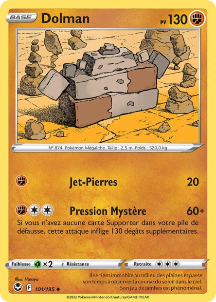 Carte Pokémon Dolman 101/195 SIT Tempete Argentee EB12 Neuf FR LorenZone