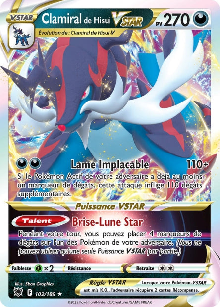 Carte Pokémon Clamiral de Hisui VSTAR 102/189 ASR EB10 LorenZone