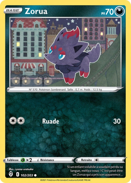 Carte Pokémon Zorua 102/203 EVS EB07 LorenZone