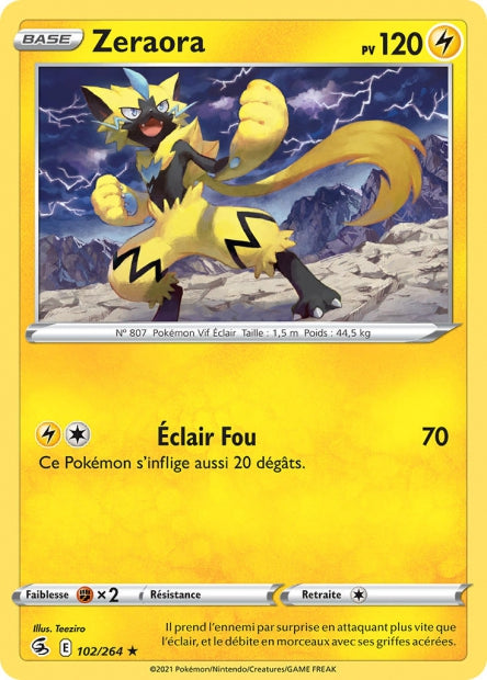 Carte Pokémon Zeraora 102/264 FST EB08 LorenZone