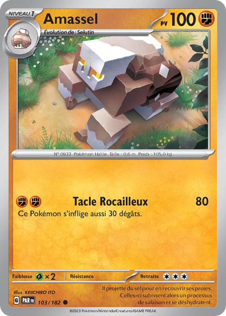 Carte Pokémon Amassel 103/182 PAR Faille Paradoxe EV04 Neuf FR LorenZone