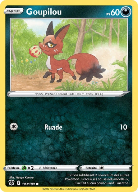 Carte Pokémon Goupilou 103/189 ASR EB10 LorenZone