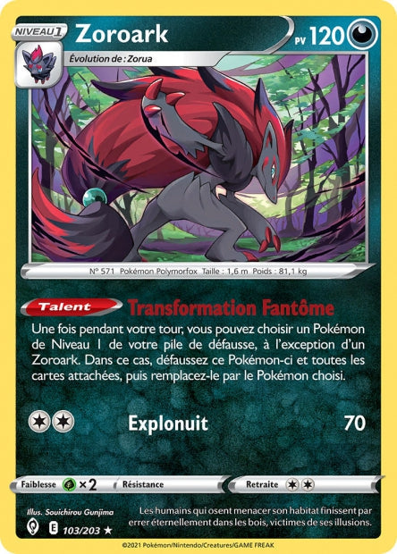 Carte Pokémon Zoroark 103/203 EVS EB07 LorenZone