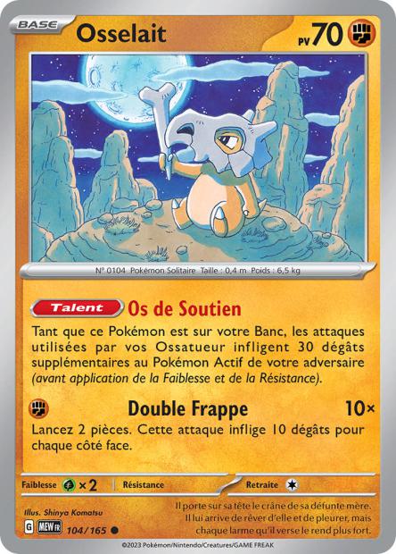 Carte Pokémon Osselait 104/165 MEW 151 EV3_5  Neuf FR LorenZone