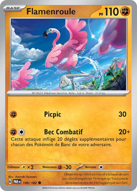 Carte Pokémon Flamenroule 106/182 PAR Faille Paradoxe EV04 Neuf FR LorenZone