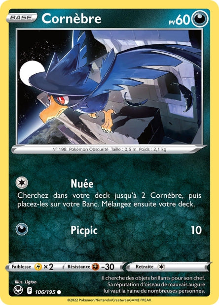 Carte Pokémon Cornèbre 106/195 SIT Tempete Argentee EB12 Neuf FR LorenZone