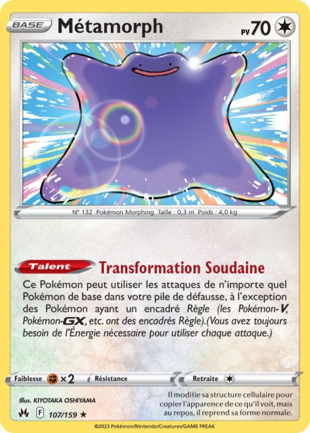 Carte Pokémon Métamorph 107/159 CRZ EB12_5 LorenZone
