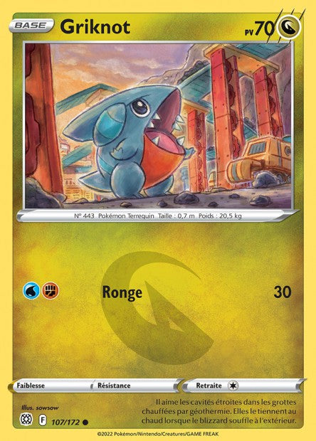 Carte Pokémon Griknot 107/172 BRS EB09 LorenZone