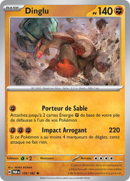 Carte Pokémon Dinglu 109/182 PAR Faille Paradoxe EV04 Neuf FR LorenZone
