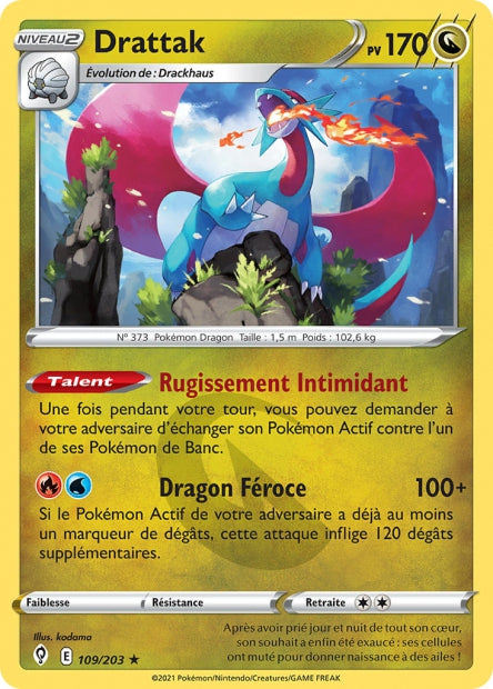 Carte Pokémon Drattak 109/203 EVS EB07 LorenZone