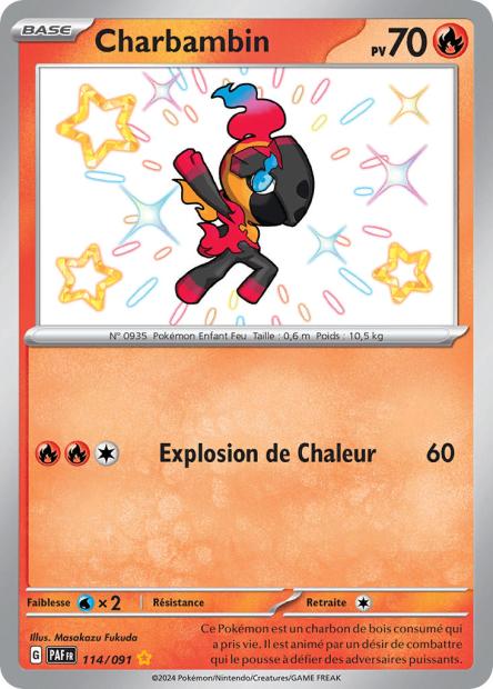 Carte Pokémon Charbambin 114/091 Destinees de Palea EV4_5 LorenZone