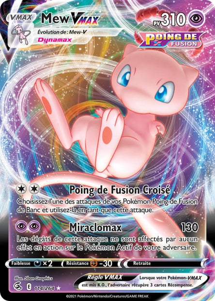 Carte Pokémon Mew VMAX 114/264 FST EB08 LorenZone