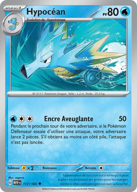 Carte Pokémon Hypocéan 117/165 MEW 151 EV3_5 Neuf FR LorenZone