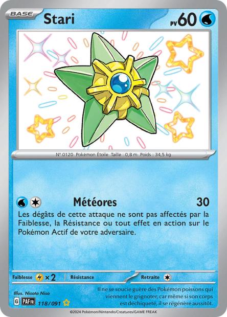 Carte Pokémon Stari 118/091 Destinees de Palea EV4_5 LorenZone
