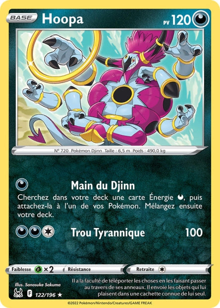 Carte Pokémon Hoopa 122/196 LOR Origine Perdue EB11 Neuf FR LorenZone