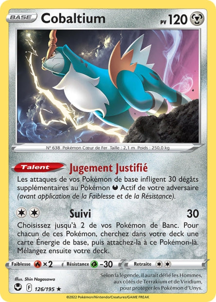 Carte Pokémon Cobaltium 125/195 SIT Tempete Argentee EB12 Neuf FR LorenZone