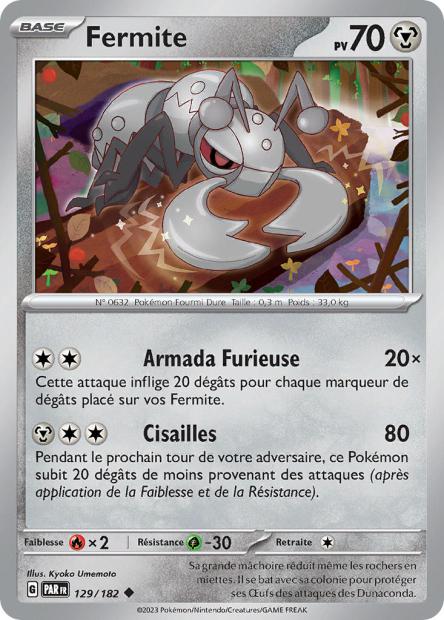 Carte Pokémon Fermite 129/182 PAR Faille Paradoxe EV04 Neuf FR LorenZone