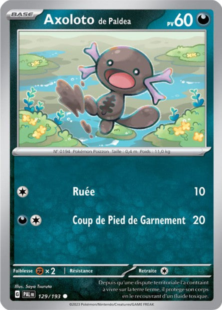 Carte Pokémon Axoloto de Paldea 129/193 PAL EV02 LorenZone