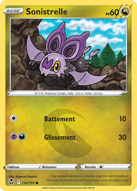 Carte Pokémon Sonistrelle 132/195 SIT Tempete Argentee EB12 Neuf FR LorenZone