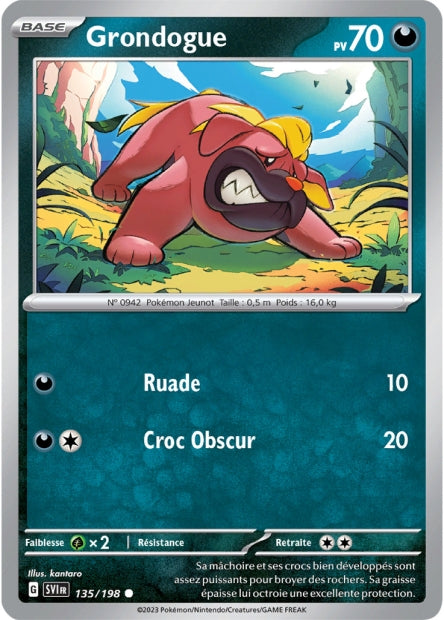 Carte Pokémon Grondogue 135/198 SV1 EV01 LorenZone