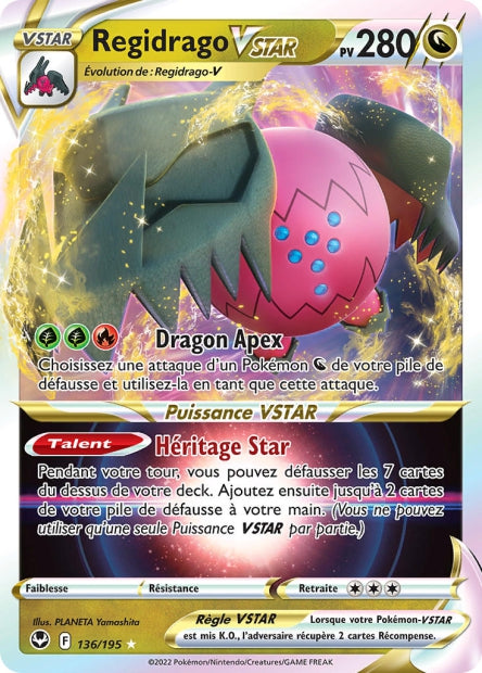 Carte Pokémon Regidrago VSTAR 136/195 SIT Tempete Argentee EB12 Neuf FR LorenZone
