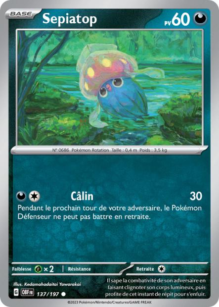 Carte Pokémon Sepiatop 137/197 Flammes Obsidiennes EV03 LorenZone