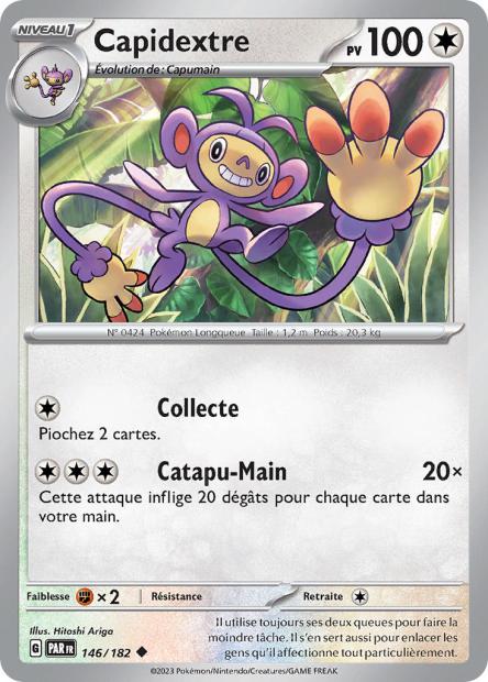 Carte Pokémon Capidextre 146/182 PAR Faille Paradoxe EV04 Neuf FR LorenZone