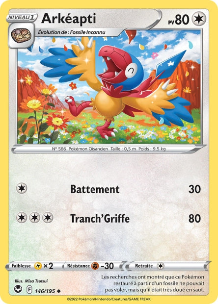 Carte Pokémon Arkéapti 146/195 SIT Tempete Argentee EB12 Neuf FR LorenZone