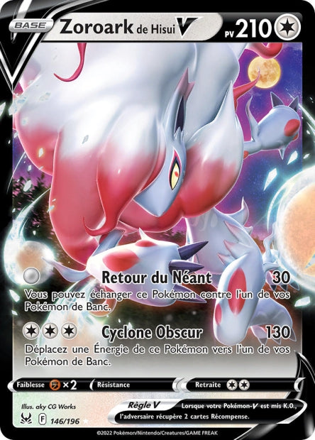 Carte Pokémon Zoroark de Hisui V 146/196 LOR Origine Perdue EB11 Neuf FR LorenZone