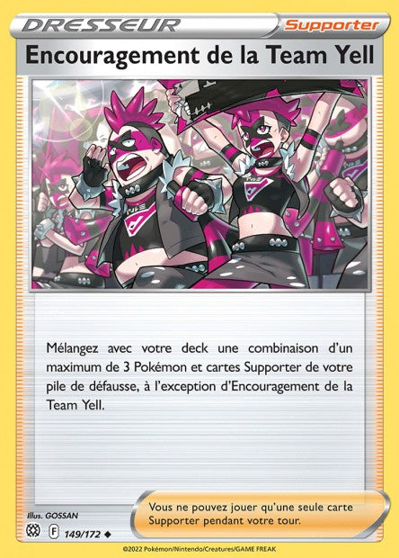 Carte Pokémon Encouragement de la Team Yell 149/172 BRS EB09 LorenZone