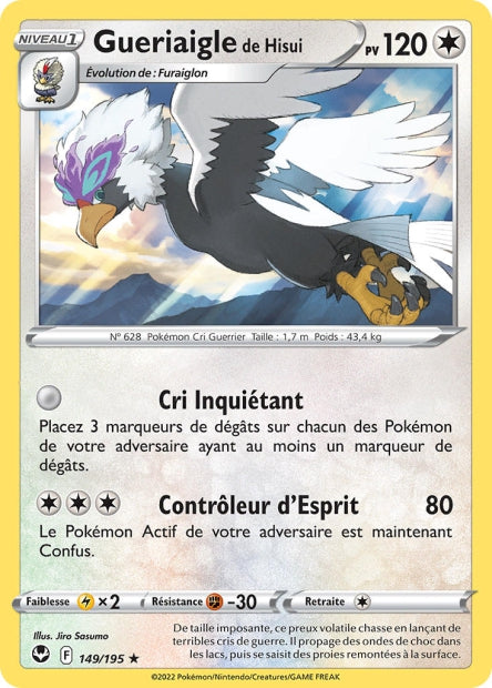 Carte Pokémon Gueriaigle de Hisui 149/195 SIT Tempete Argentee EB12 Neuf FR LorenZone