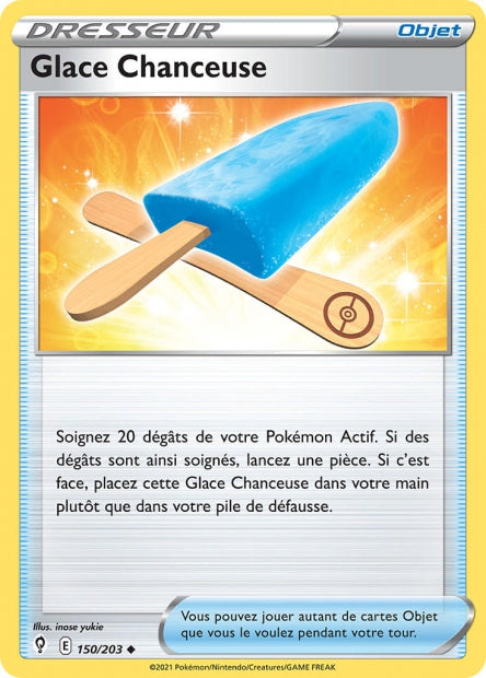 Carte Pokémon Glace Chanceuse 150/203 EVS EB07 LorenZone