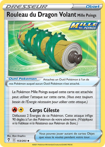 Carte Pokémon Rouleau du Dragon Volant Mille Poings 153/203 EVS EB07 LorenZone
