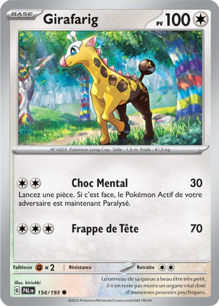 Carte Pokémon Girafarig 154/193 PAL EV02 LorenZone