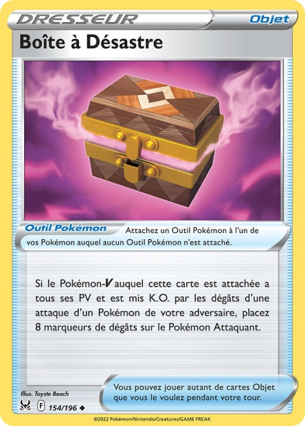 Carte Pokémon Boite à Désastre 154/196 LOR Origine Perdue EB11 Neuf FR LorenZone
