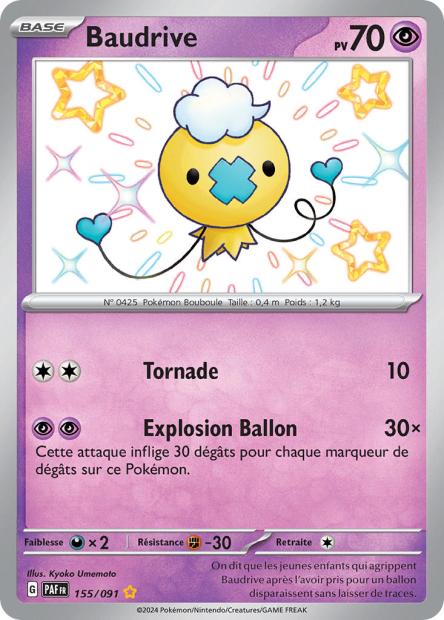 Carte Pokémon Baudrive 155/091 Destinees de Palea EV4_5 LorenZone