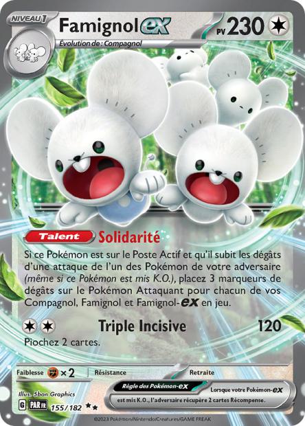 Carte Pokémon Famignol EX 155/182 PAR Faille Paradoxe EV04 Neuf FR LorenZone