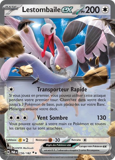 Carte Pokémon Lestombaille EX 156/182 PAR Faille Paradoxe EV04 Neuf FR LorenZone