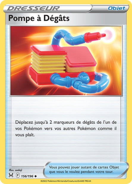 Carte Pokémon Pompe à dégâts 156/196 LOR Origine Perdue EB11 Neuf FR LorenZone