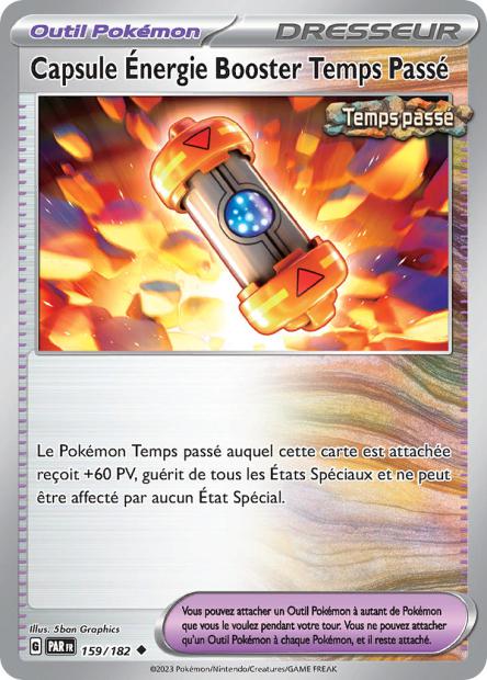 Carte Pokémon Capsule Énergie Booster Temps Passé 159/182 PAR Faille Paradoxe EV04 Neuf FR LorenZone