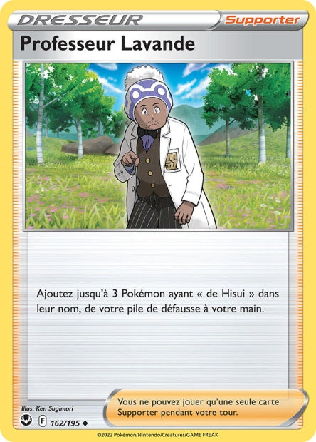 Carte Pokémon Professeur Lavande 162/195 SIT Tempete Argentee EB12 Neuf FR LorenZone