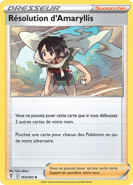 Carte Pokémon Résolution d’Amaryllis 164/203 EVS EB07 LorenZone