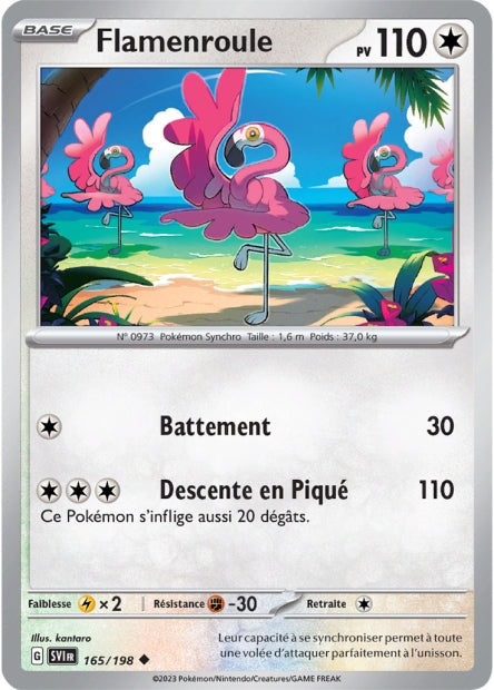 Carte Pokémon Flamenroule 165/198 SV1 EV01 LorenZone