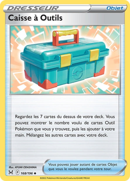Carte Pokémon Caisse à outils 168/196 LOR Origine Perdue EB11 Neuf FR LorenZone