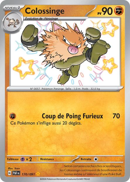 Carte Pokémon Colossinge 170/091 Destinees de Palea EV4_5 LorenZone