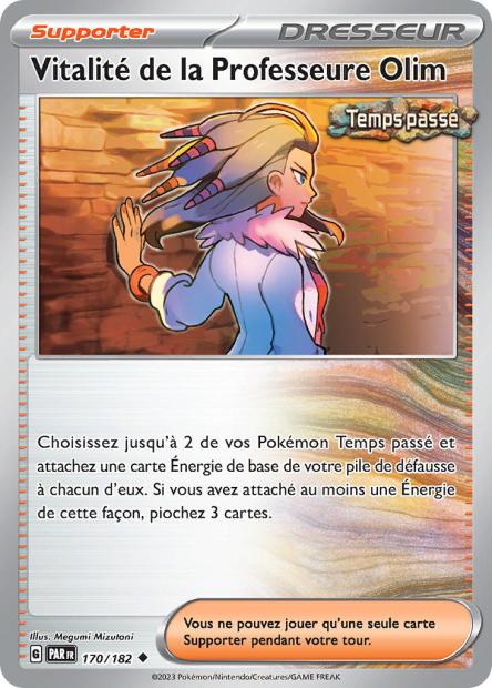 Carte Pokémon Vitalité de la Professeur Olim 170/182 PAR Faille Paradoxe EV04 Neuf FR LorenZone